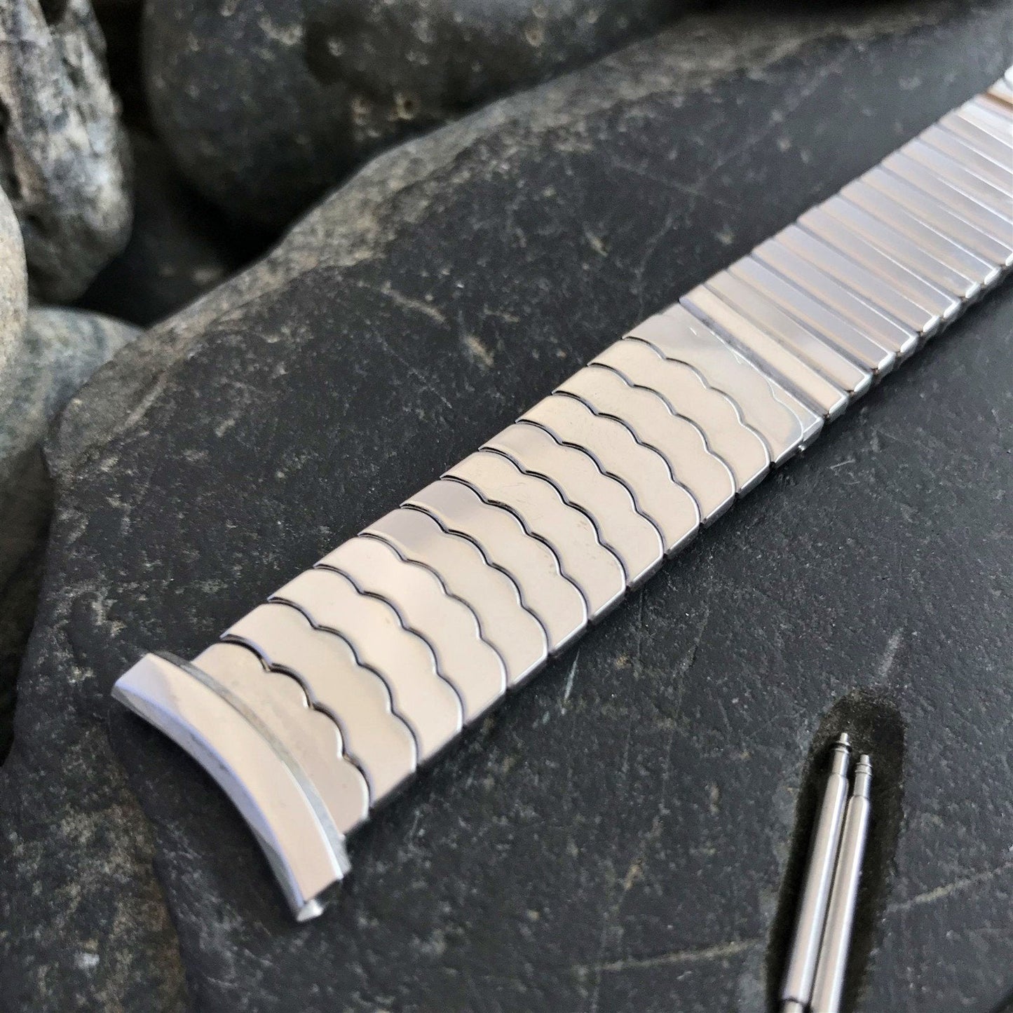 1958 Speidel Riptide 10k White Gold Filled Unused Vintage Watch Band