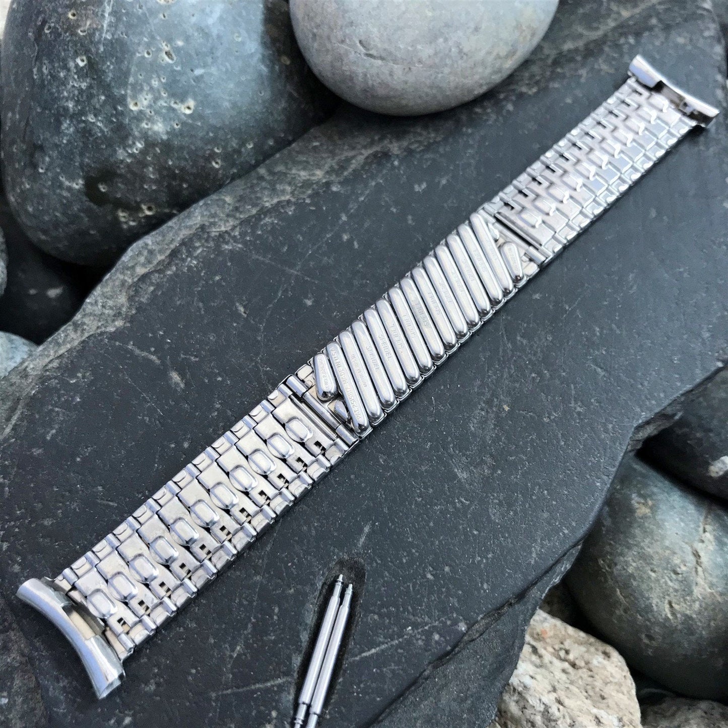 1958 Speidel Riptide 10k White Gold Filled Unused Vintage Watch Band