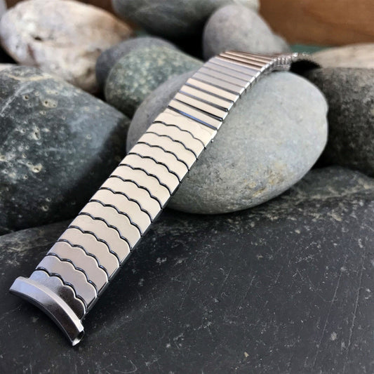 1958 10k White Gold Filled Classic Long nos Vintage Watch Band Speidel USA