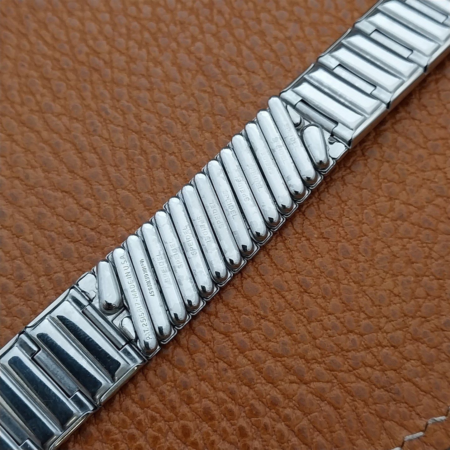 1957 10k White Gold Filled Classic Long nos Vintage Watch Band Speidel USA