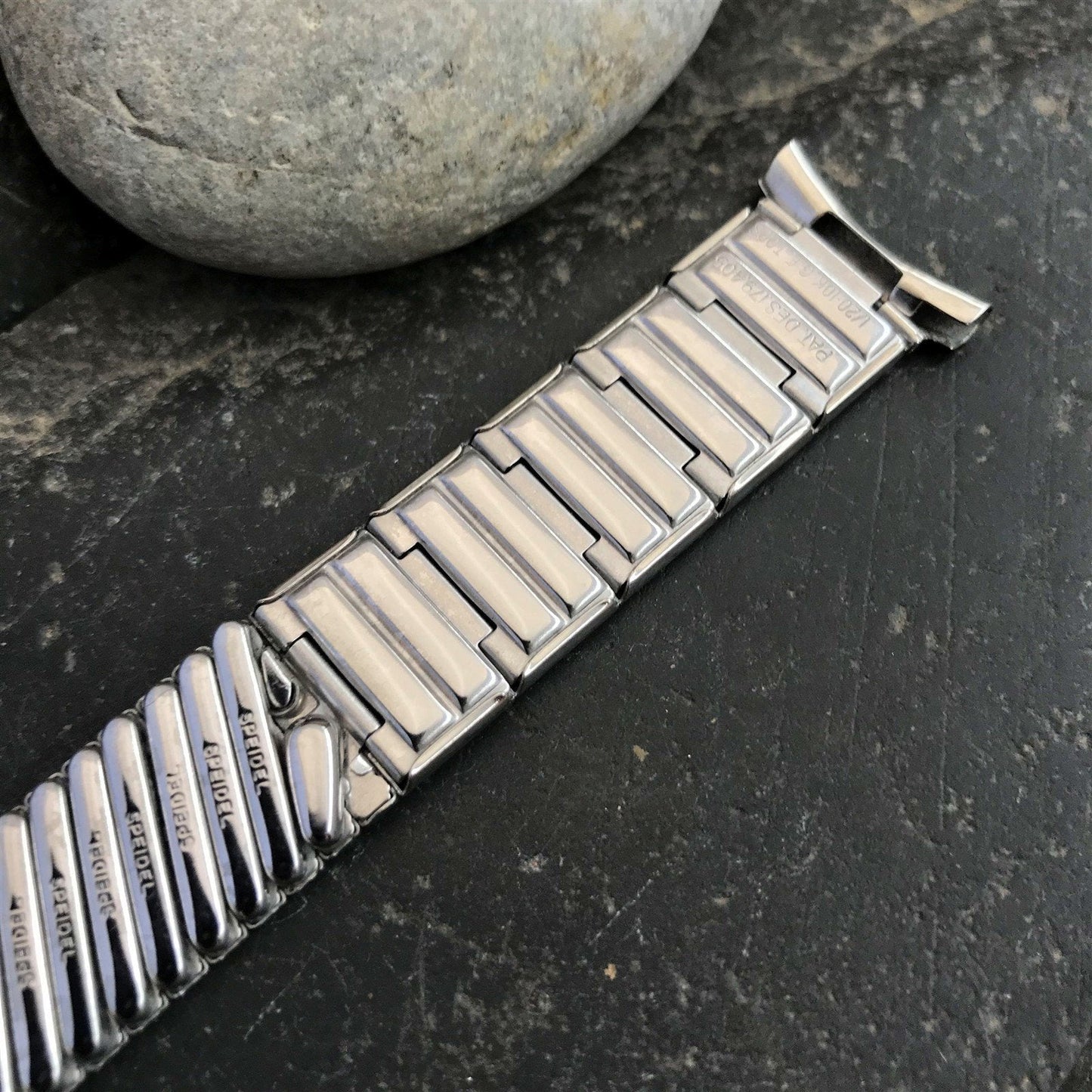 1957 10k White Gold Filled Classic Long nos Vintage Watch Band Speidel USA