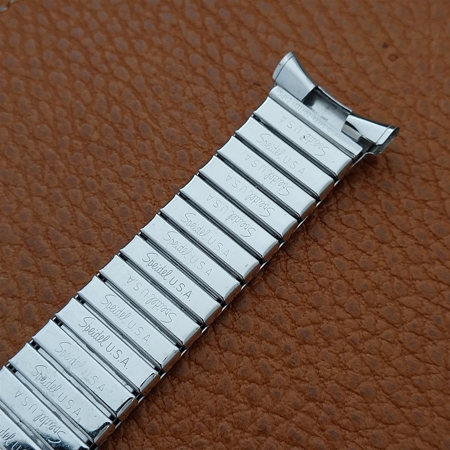 19mm 18mm 10K White Gold Filled Classic Speidel USA Cobra nos Vintage Watch Band