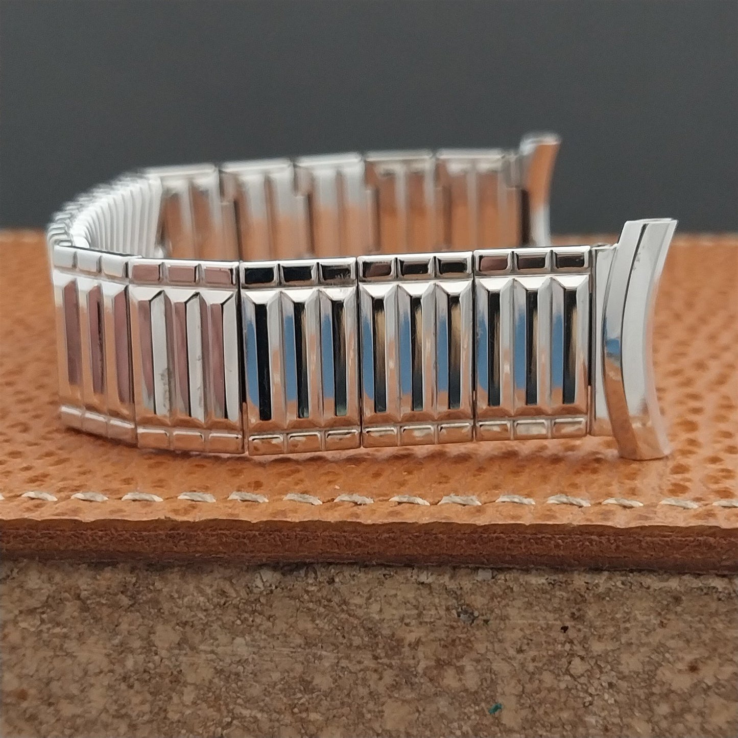 1957 Vintage 19mm 18mm 16mm Speidel White Gold Filled Unused Classic Watch Band