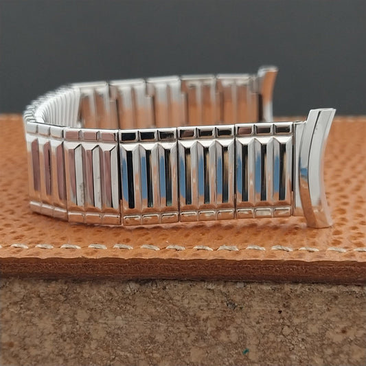 1957 Vintage 19mm 18mm 16mm Speidel White Gold Filled Unused Classic Watch Band