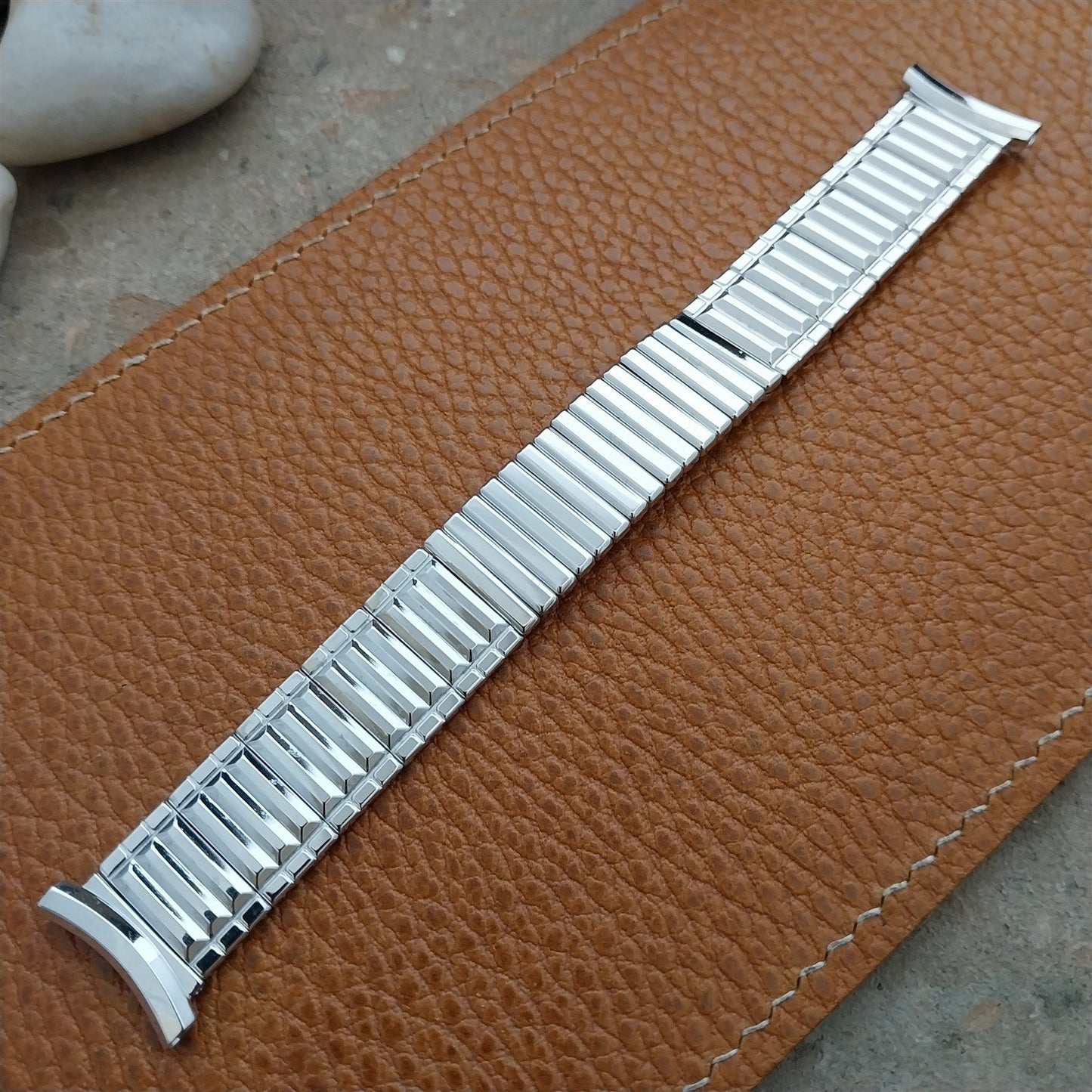 1957 Vintage 19mm 18mm 16mm Speidel White Gold Filled Unused Classic Watch Band