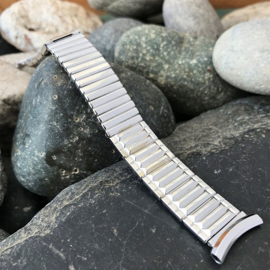 1957 10k White Gold Filled Classic New Old Vintage Watch Band nos Speidel