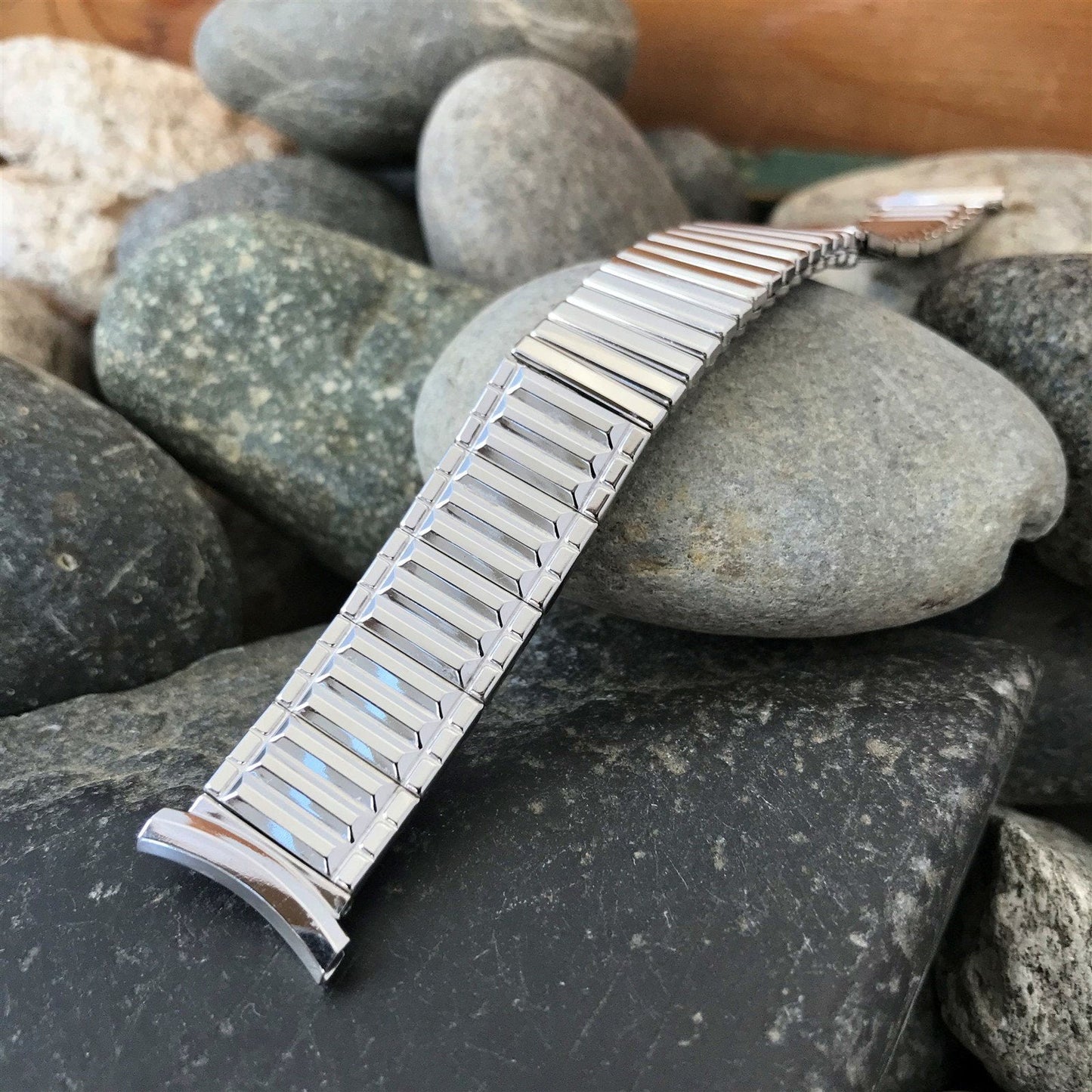 1957 10k White Gold Filled Classic New Old Vintage Watch Band nos Speidel