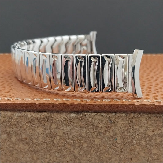 1958 Vintage 19mm 18mm 16mm Speidel Scimitar White Gold Filled Unused Watch Band