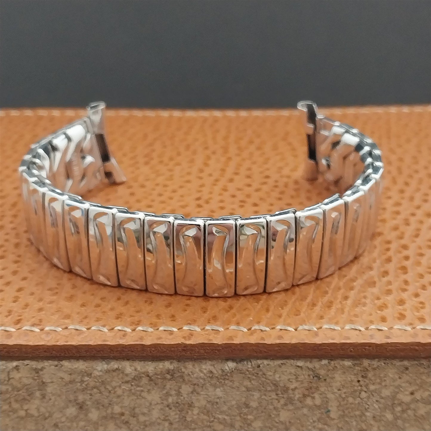 1958 Vintage 19mm 18mm 16mm Speidel Scimitar White Gold Filled Unused Watch Band