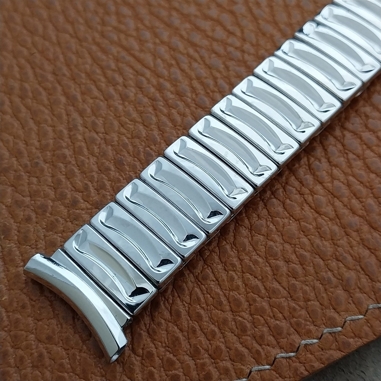 1958 Vintage 19mm 18mm 16mm Speidel Scimitar White Gold Filled Unused Watch Band