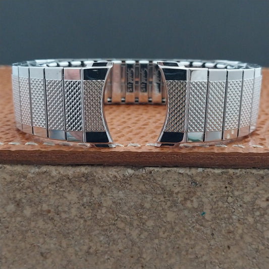 Vintage White Gold-Fill Speidel Tapered 19mm 18mm 17mm Classic Unused Watch Band