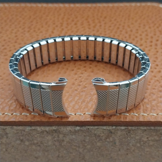 Vintage White Gold-Fill Speidel Tapered 19mm 18mm 17mm Classic Unused Watch Band