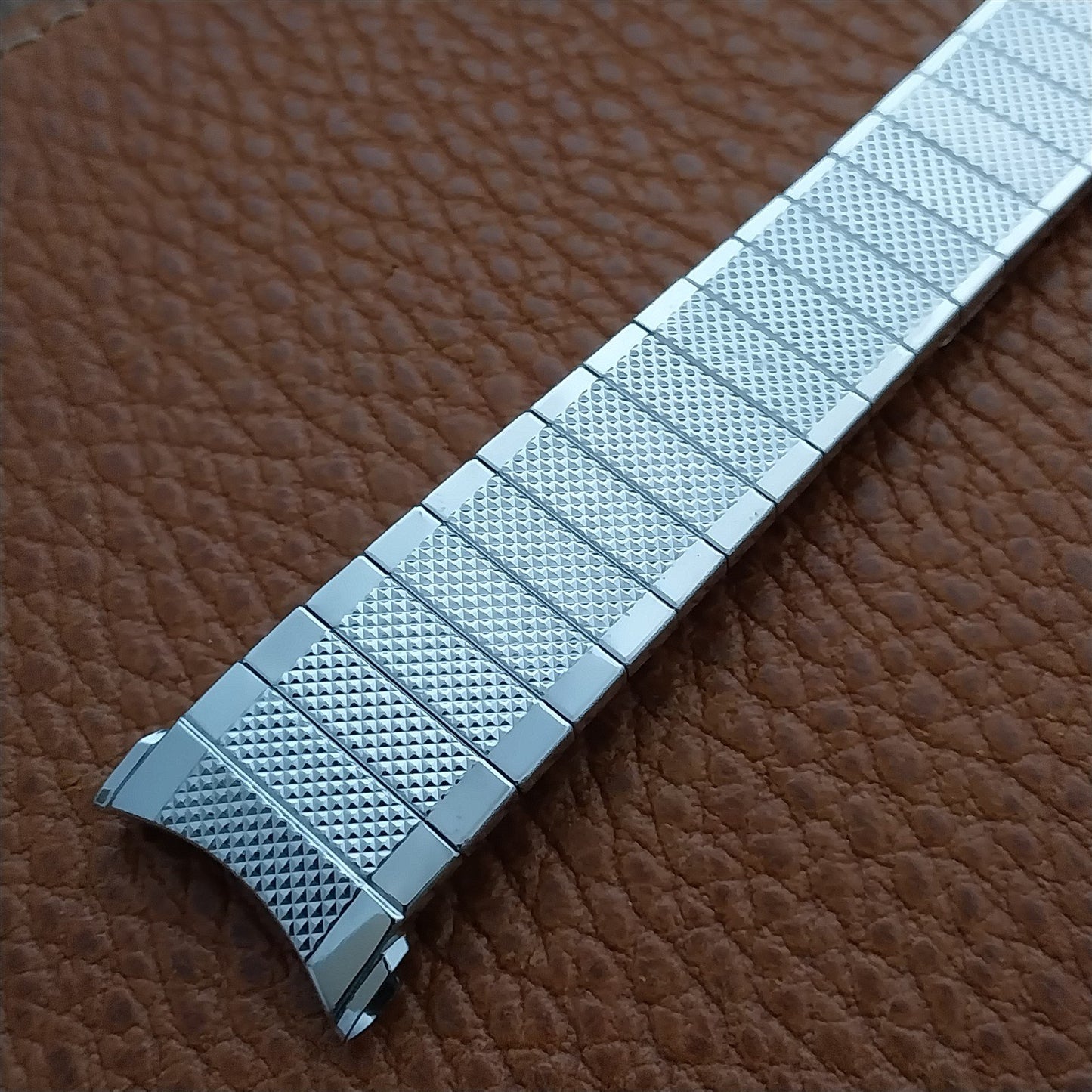 Vintage White Gold-Fill Speidel Tapered 19mm 18mm 17mm Classic Unused Watch Band