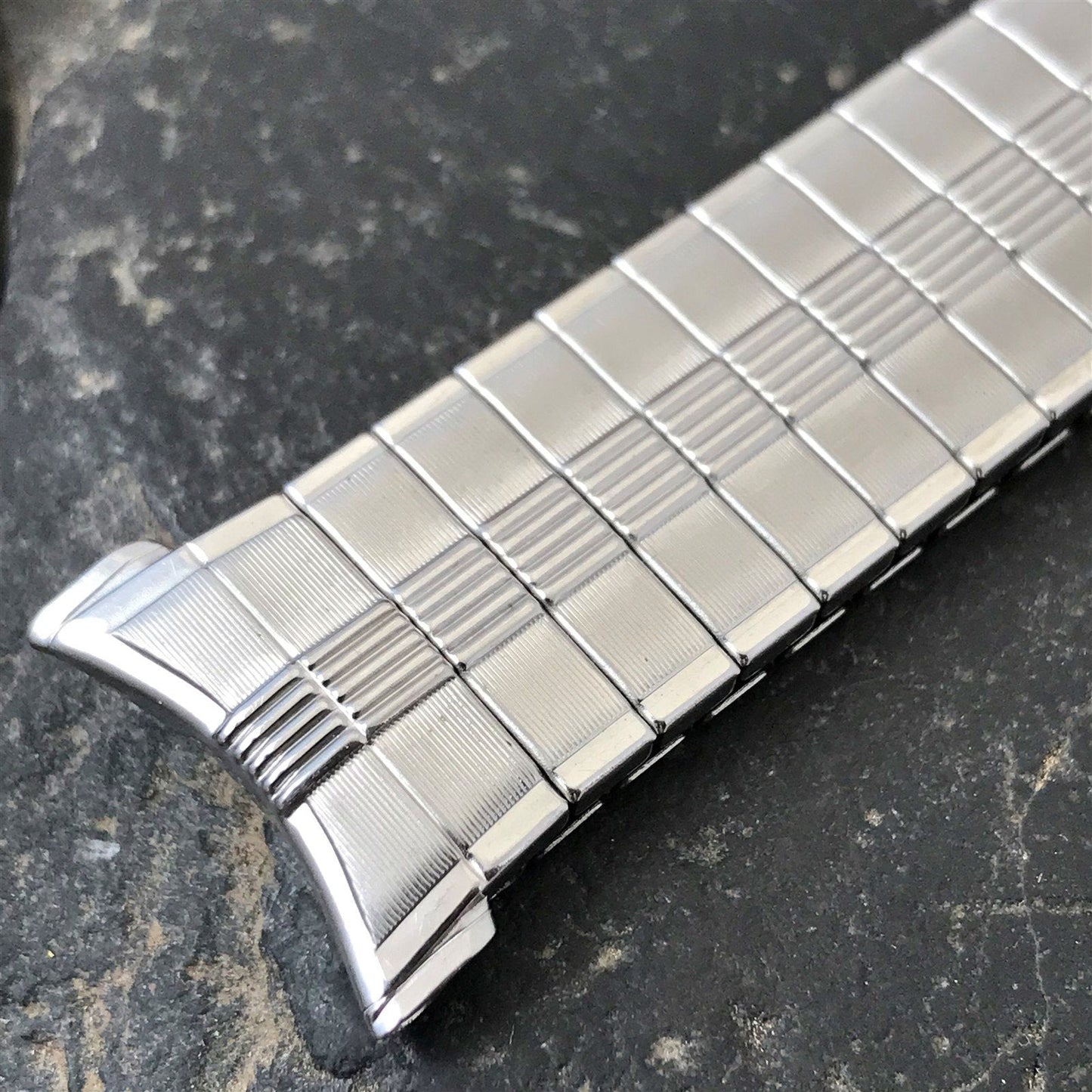 Unused Vintage Watch Band 19mm 18mm 1970 Speidel Thunderbird Stainless Steel nos