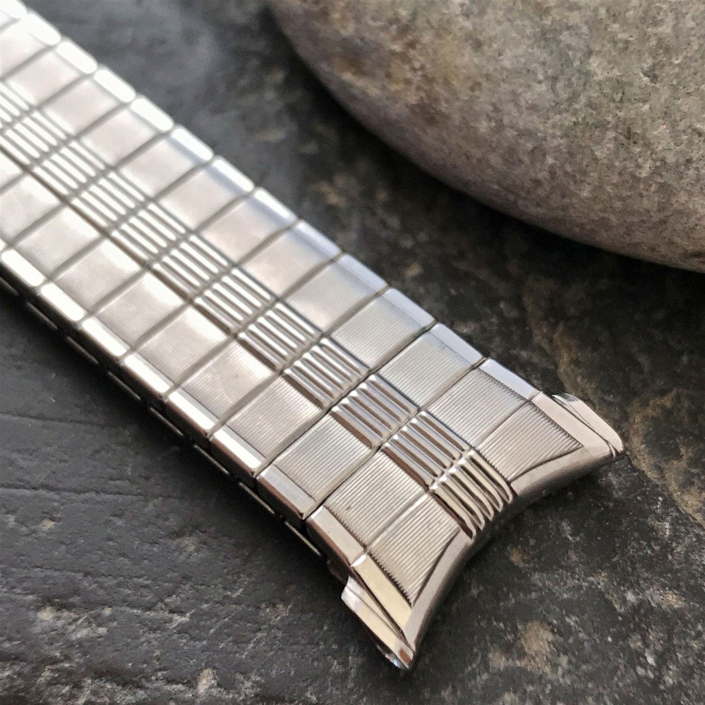 Unused Vintage Watch Band 19mm 18mm 1970 Speidel Thunderbird Stainless Steel nos