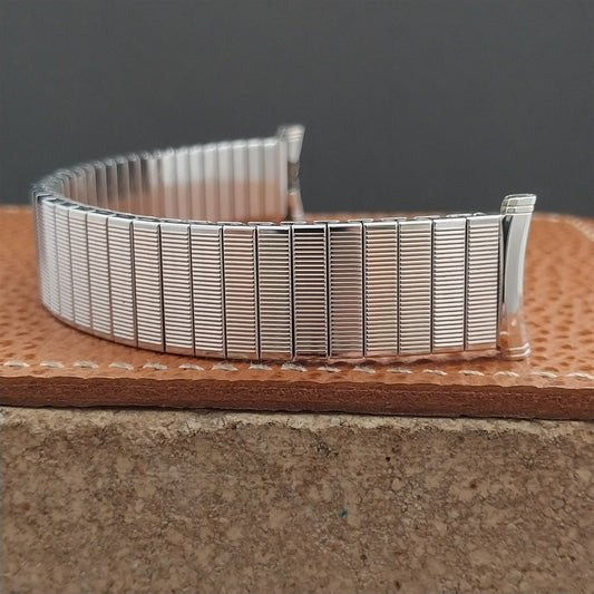 19mm 18mm 16mm White Gold-Filled Speidel Slalom Unused 1970s Vintage Watch Band