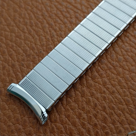19mm 18mm 16mm White Gold-Filled Speidel Slalom Unused 1970s Vintage Watch Band