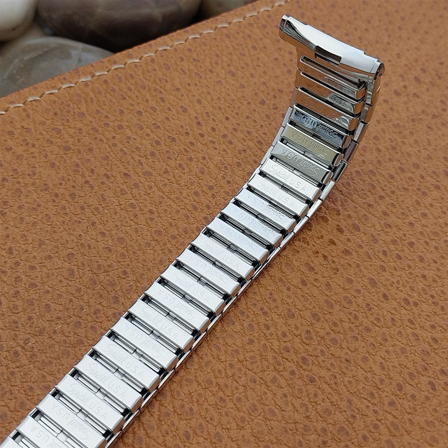 19mm 18mm 1970s Vintage Watch Band 10K White Gold-Filled Speidel Classic