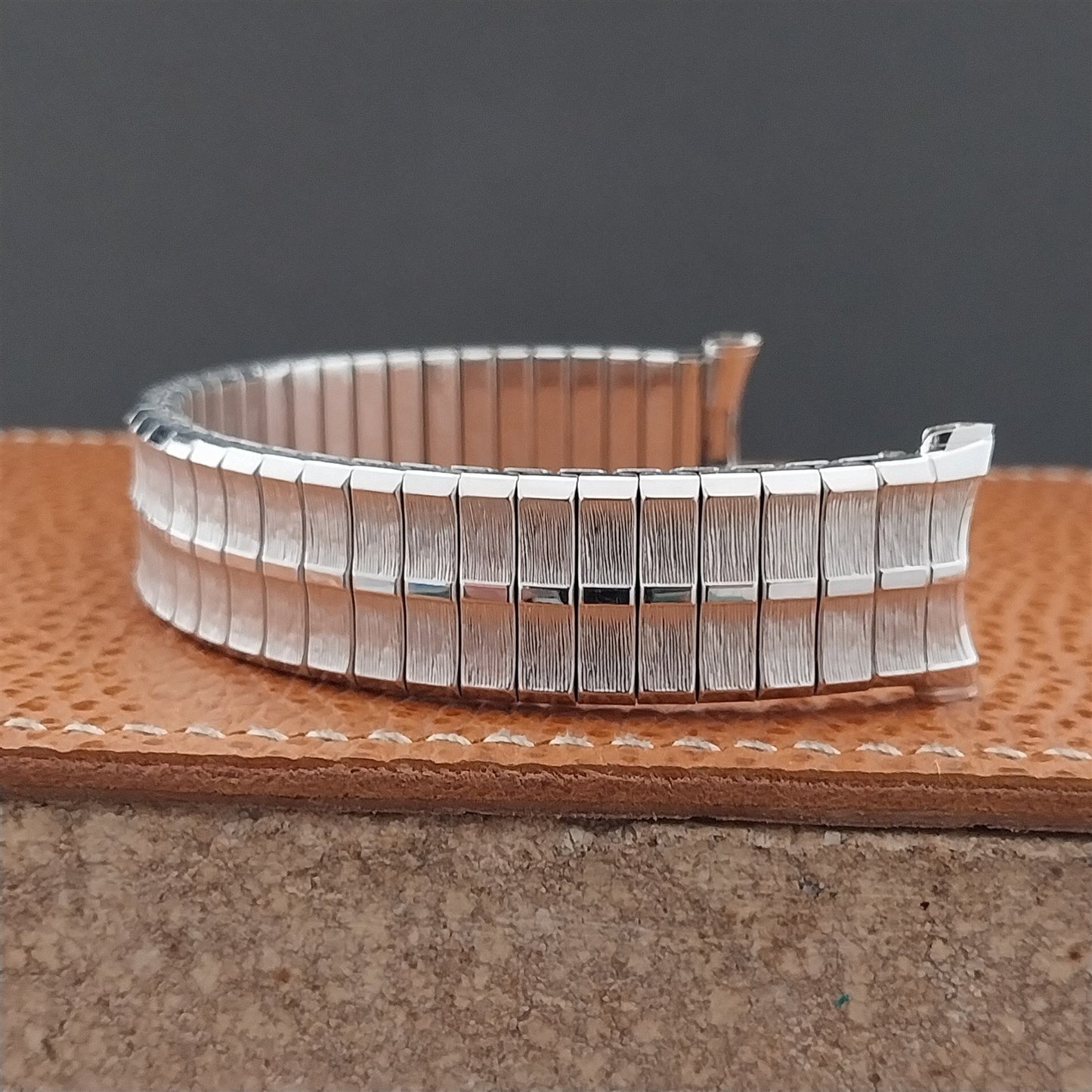 19mm 18mm 17mm White Gold-Filled Speidel High Ridge NOS 1960s Unused Watch Band