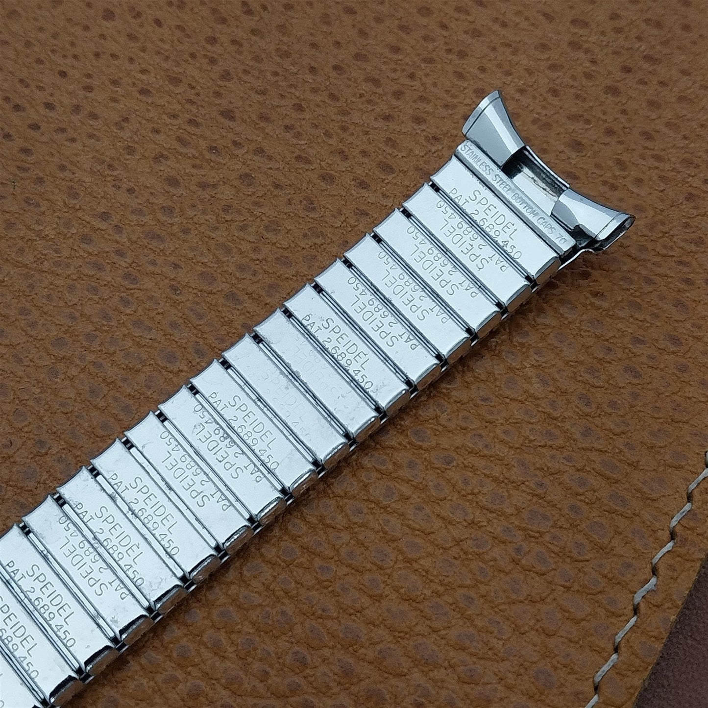 19mm 18mm 17mm 10k White Gold-Filled Speidel Classic nos 1970 Vintage Watch Band