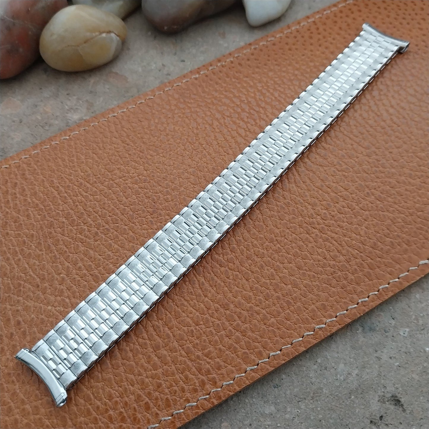 1962 Speidel Camelot White Gold Filled Long Classic nos Vintage Watch Band