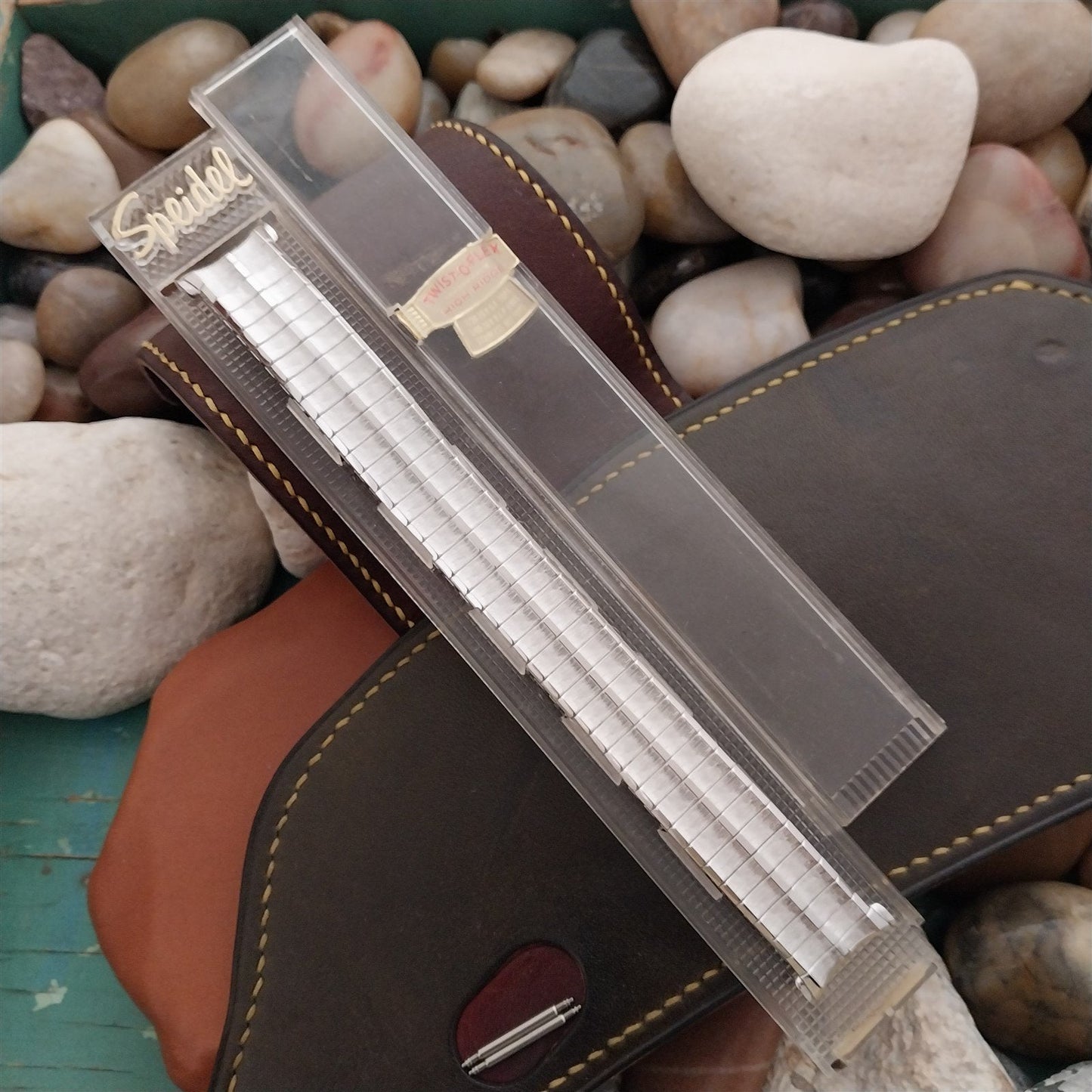 19mm 18mm 10k White Gold-Filled Speidel Long Unused 1960s Vintage Watch Band