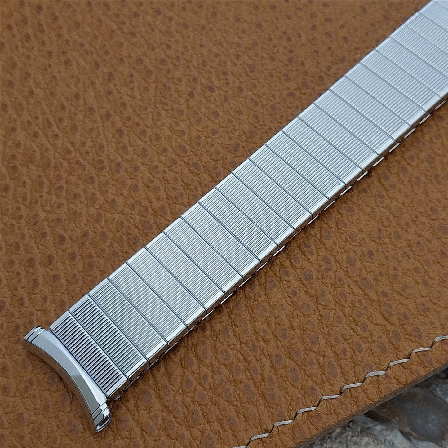 White Gold-Filled 19mm 18mm 16mm Speidel Slalom nos 1960s Vintage Watch Band