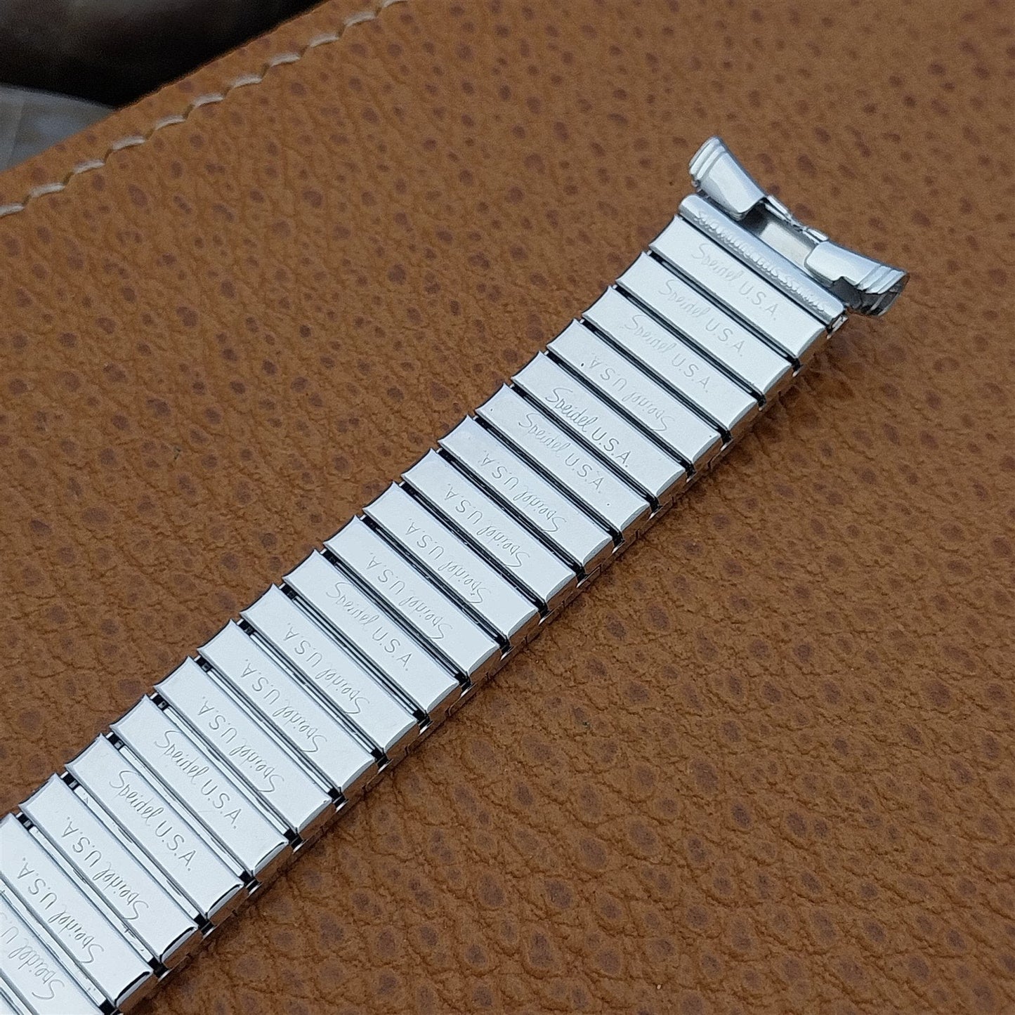 White Gold-Filled 19mm 18mm 16mm Speidel Slalom nos 1960s Vintage Watch Band