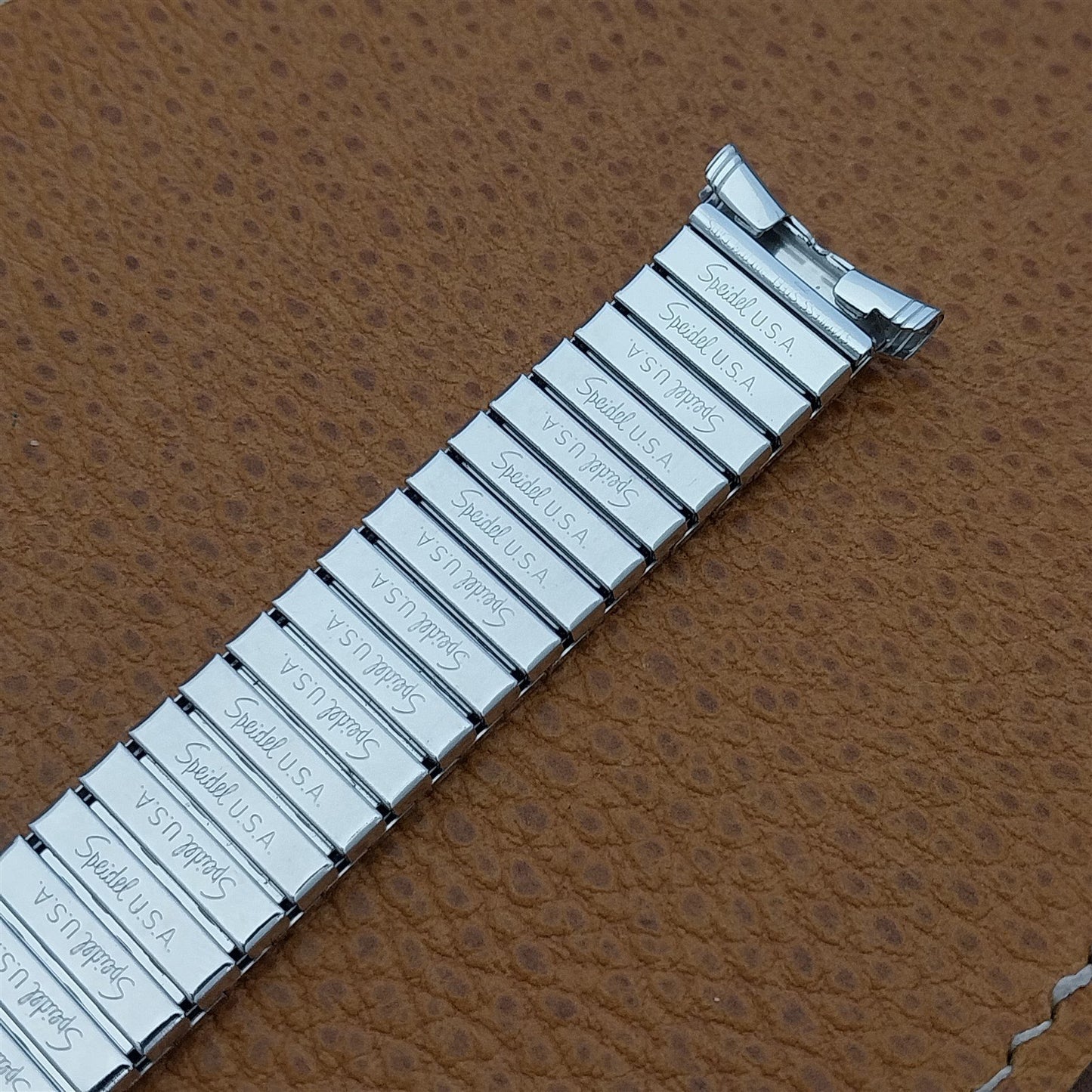 19mm 18mm 16mm 10K White Gold-Filled Speidel Domino Unused Vintage Watch Band