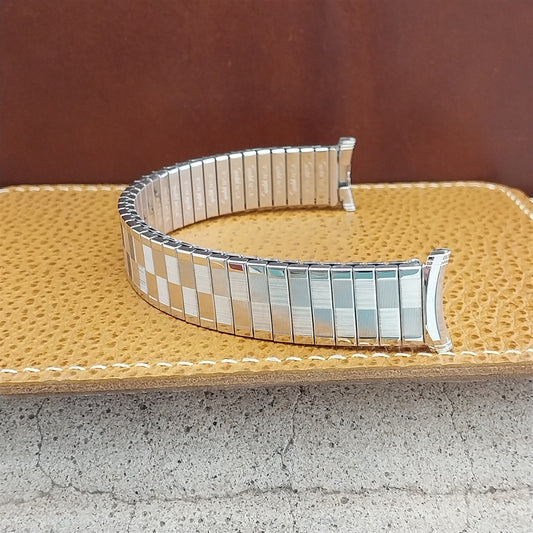 19mm 18mm 16mm 10K White Gold-Filled Speidel Domino Unused Vintage Watch Band