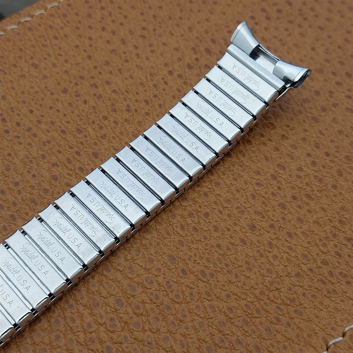 19mm 18mm Long White Gold-Filled 19mm Cobra Speidel nos 1970s Vintage Watch Band