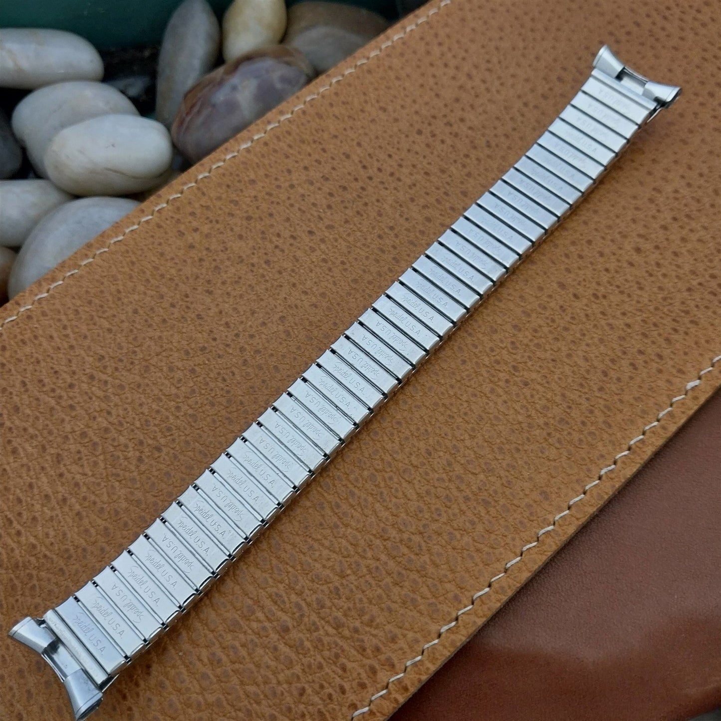 19mm 18mm Long White Gold-Filled 19mm Cobra Speidel nos 1970s Vintage Watch Band