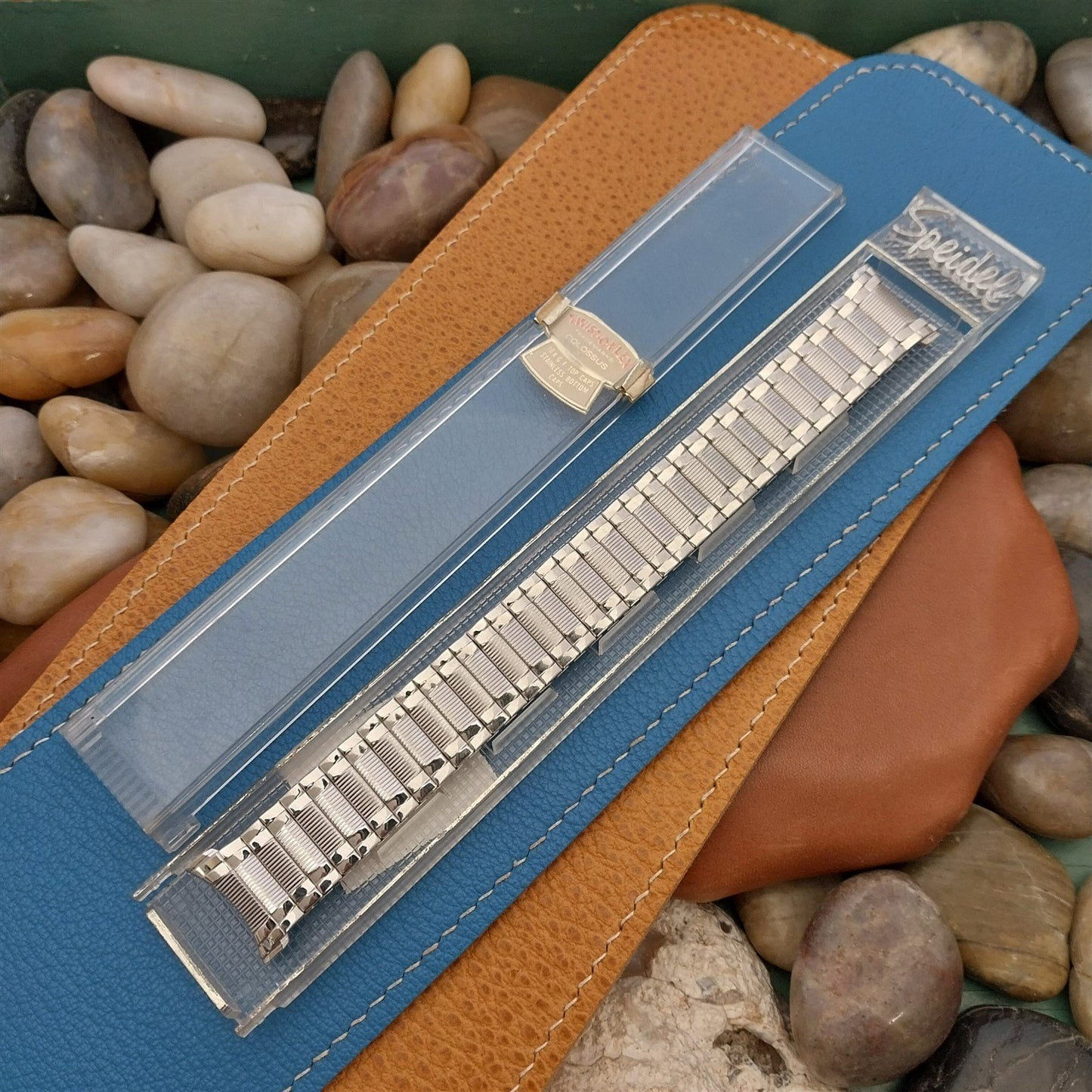 19mm 18mm 1964 White Gold-Filled Speidel Colossus Unused nos Vintage Watch Band