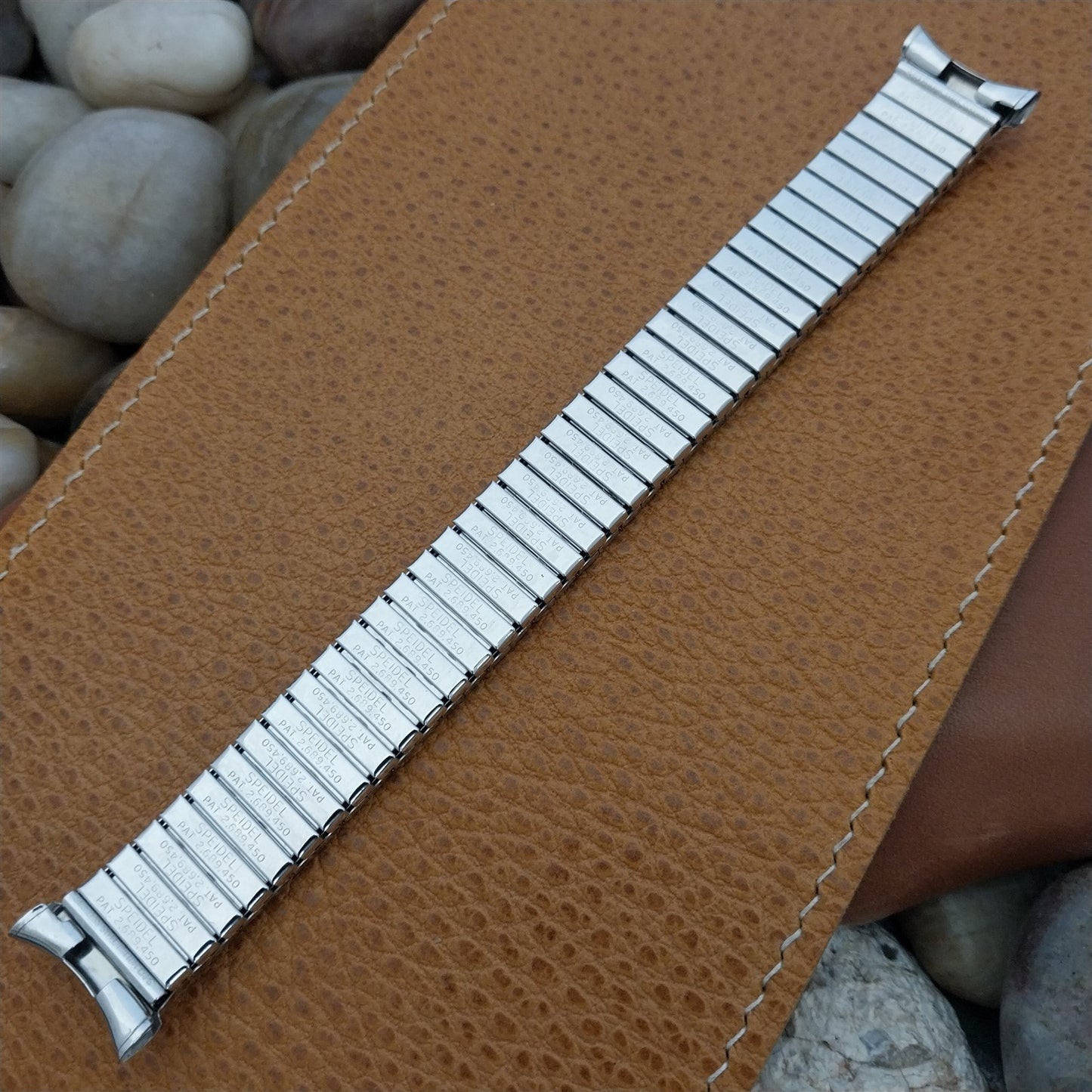 19mm 18mm 1964 White Gold-Filled Speidel Colossus Unused nos Vintage Watch Band