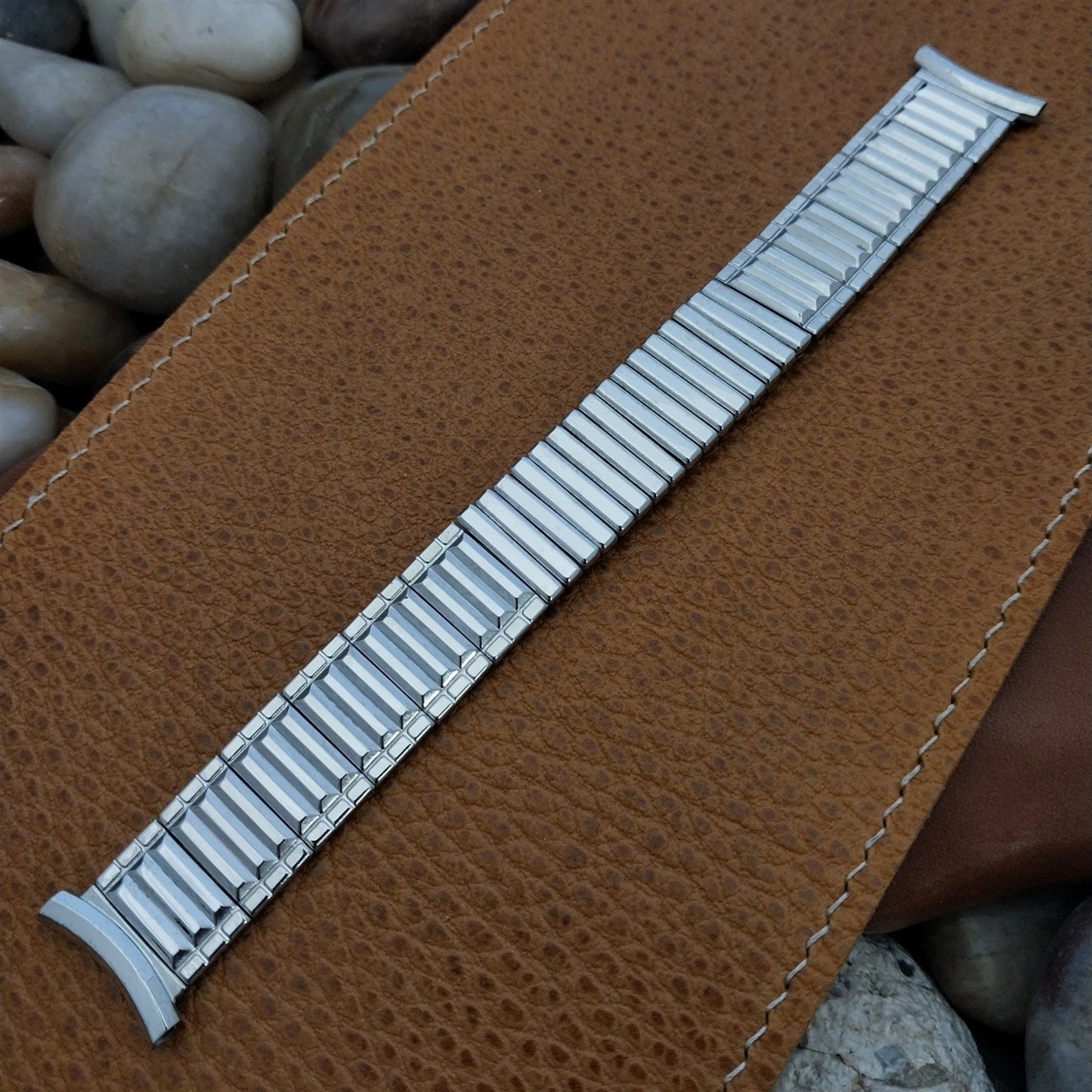 19mm 18mm 16mm 1957 White Gold Filled Classic Long Vintage Watch Band Speidel