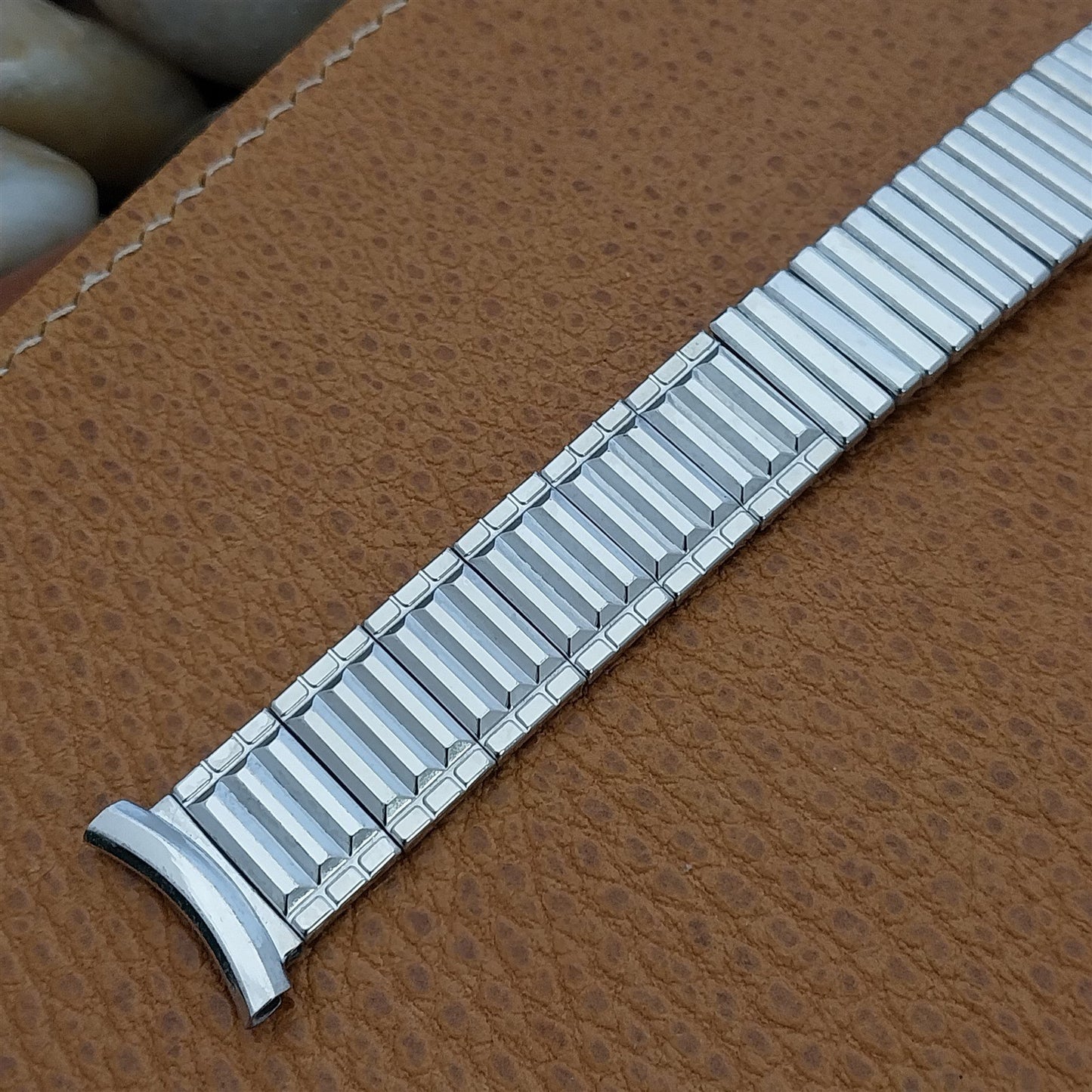 19mm 18mm 16mm 1957 White Gold Filled Classic Long Vintage Watch Band Speidel