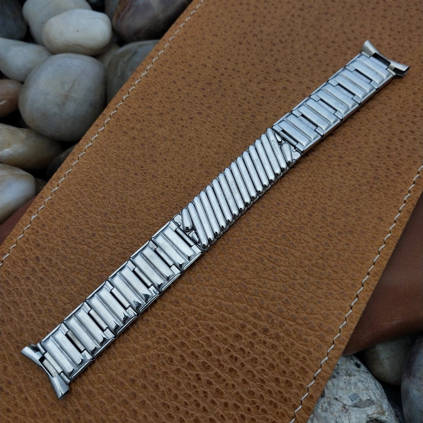 19mm 18mm 16mm 1957 White Gold Filled Classic Long Vintage Watch Band Speidel