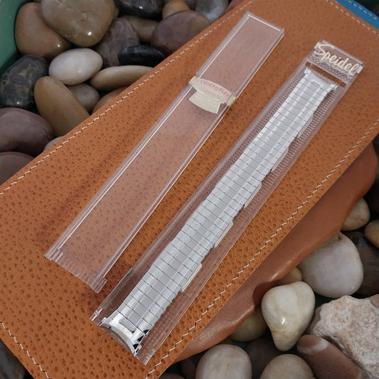 10K White Gold-Filled Long Speidel Elegante Unused 1964 Vintage Watch Band