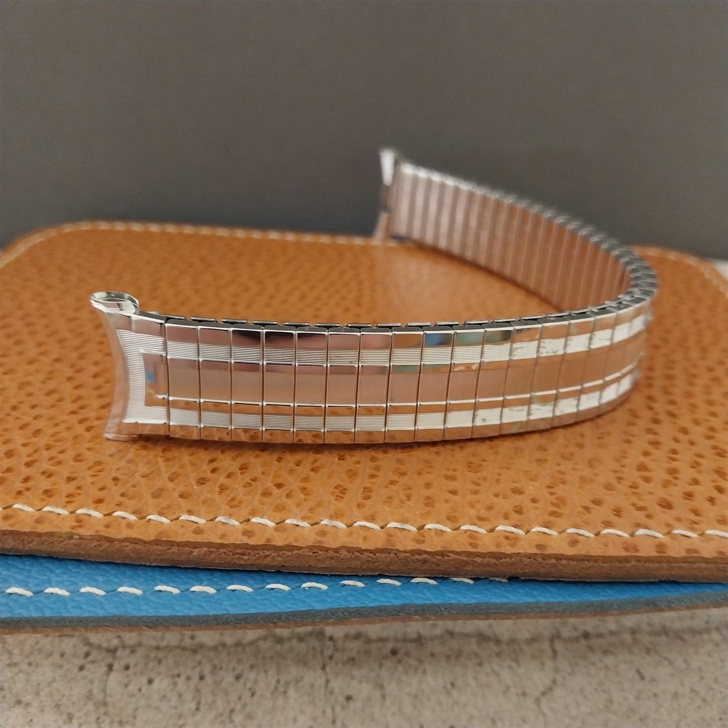 10K White Gold-Filled Long Speidel Elegante Unused 1964 Vintage Watch Band