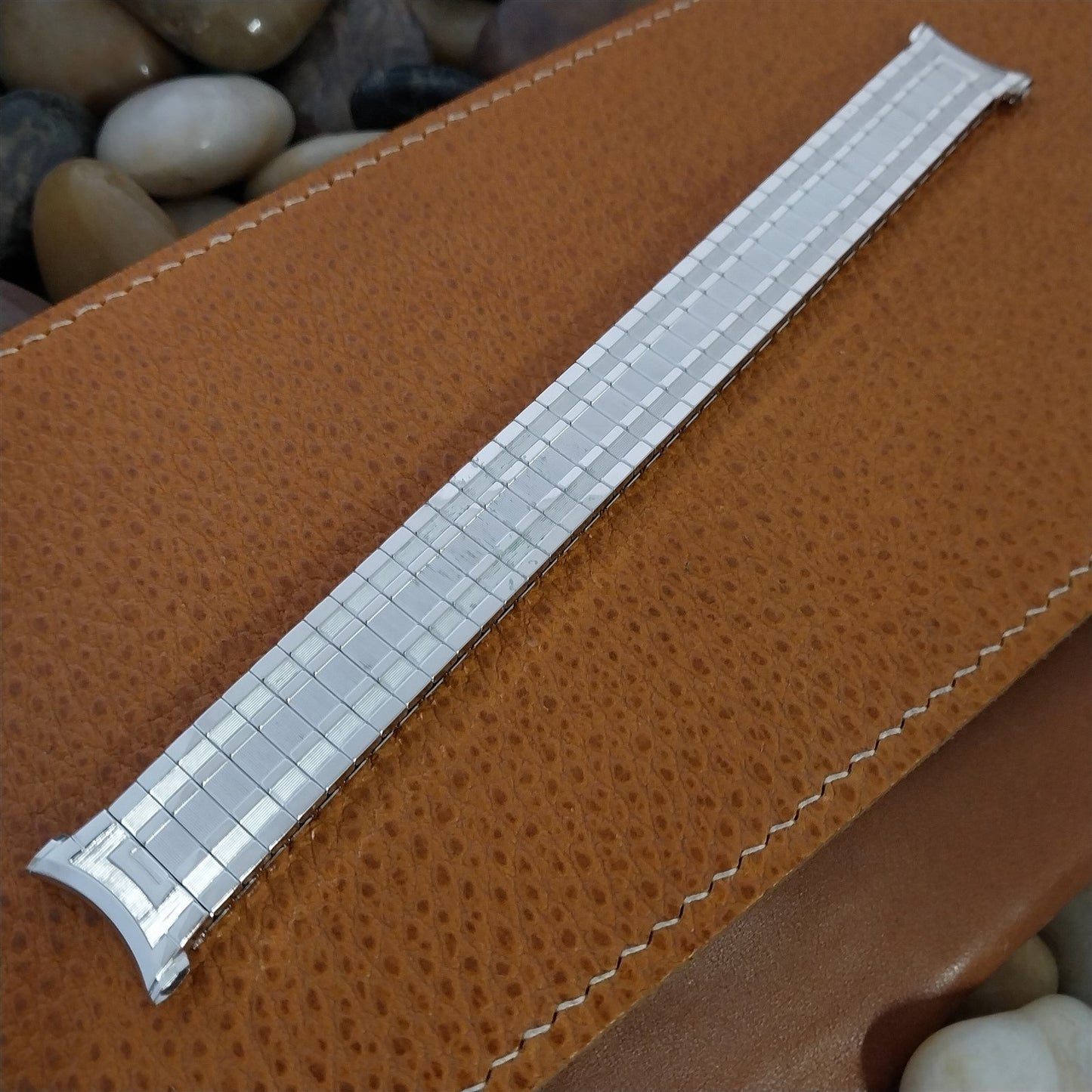 10K White Gold-Filled Long Speidel Elegante Unused 1964 Vintage Watch Band