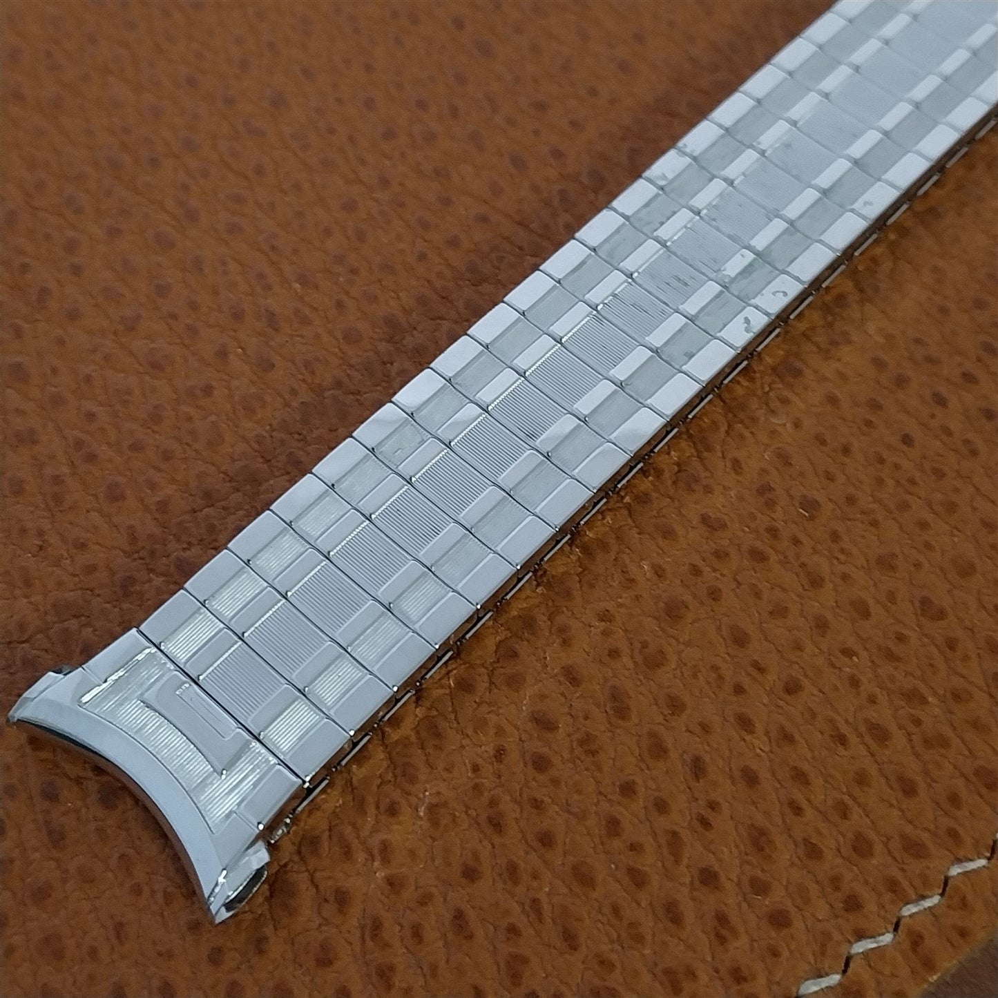 10K White Gold-Filled Long Speidel Elegante Unused 1964 Vintage Watch Band