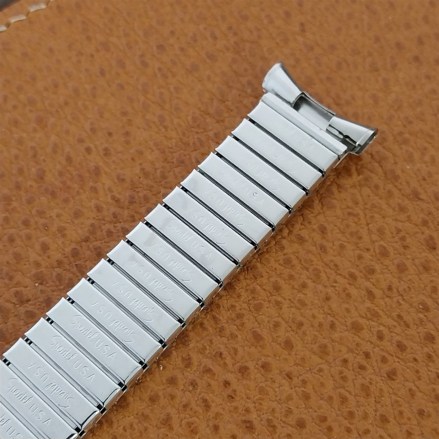 10K White Gold-Filled Long Speidel Elegante Unused 1964 Vintage Watch Band