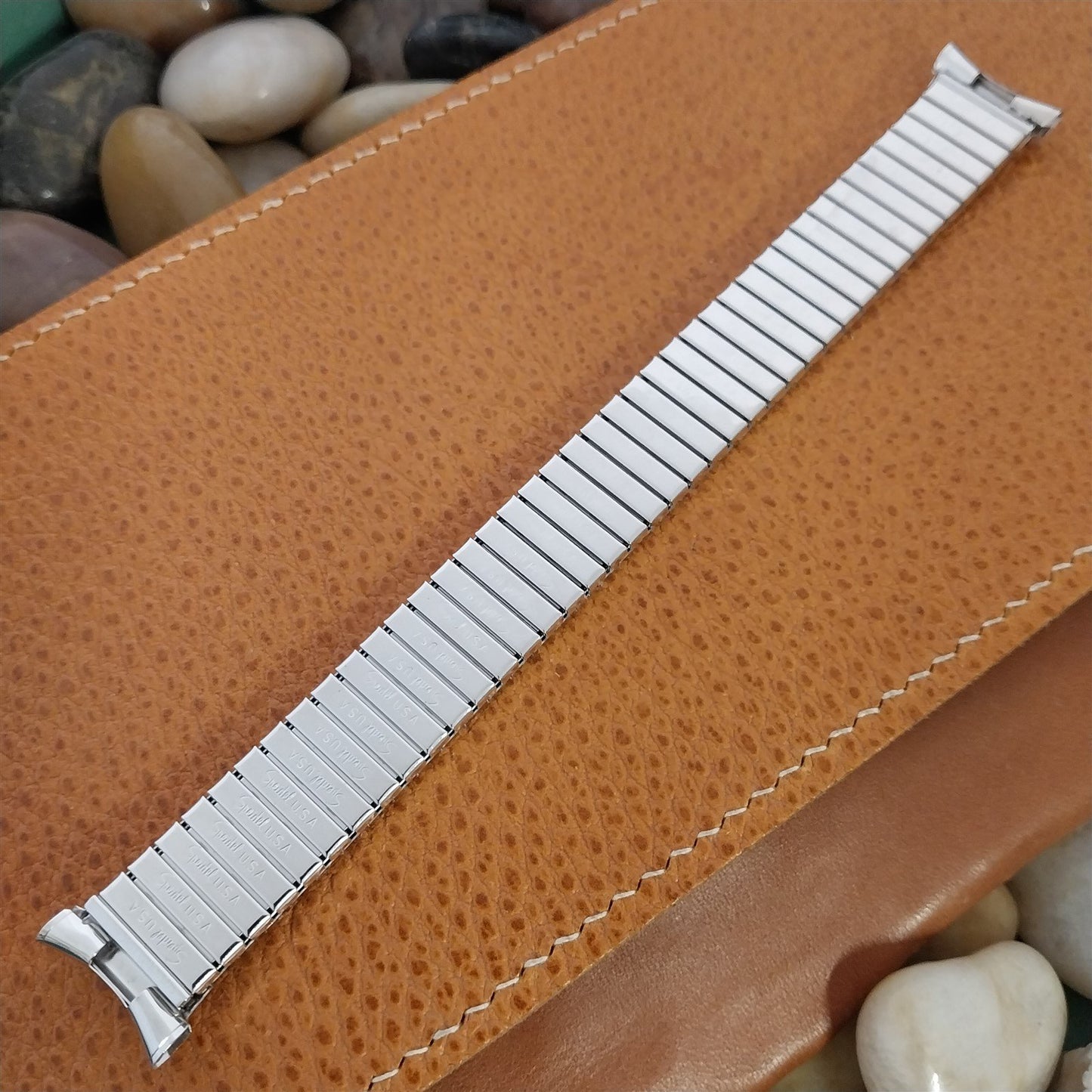 10K White Gold-Filled Long Speidel Elegante Unused 1964 Vintage Watch Band