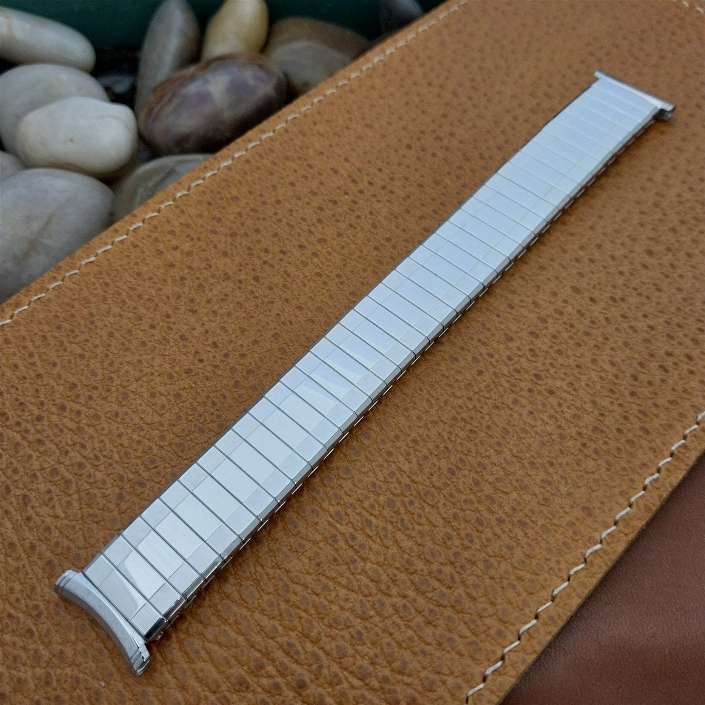 19mm 18mm White Gold Fill Classic Speidel Sun Valley Unused Vintage Watch Band