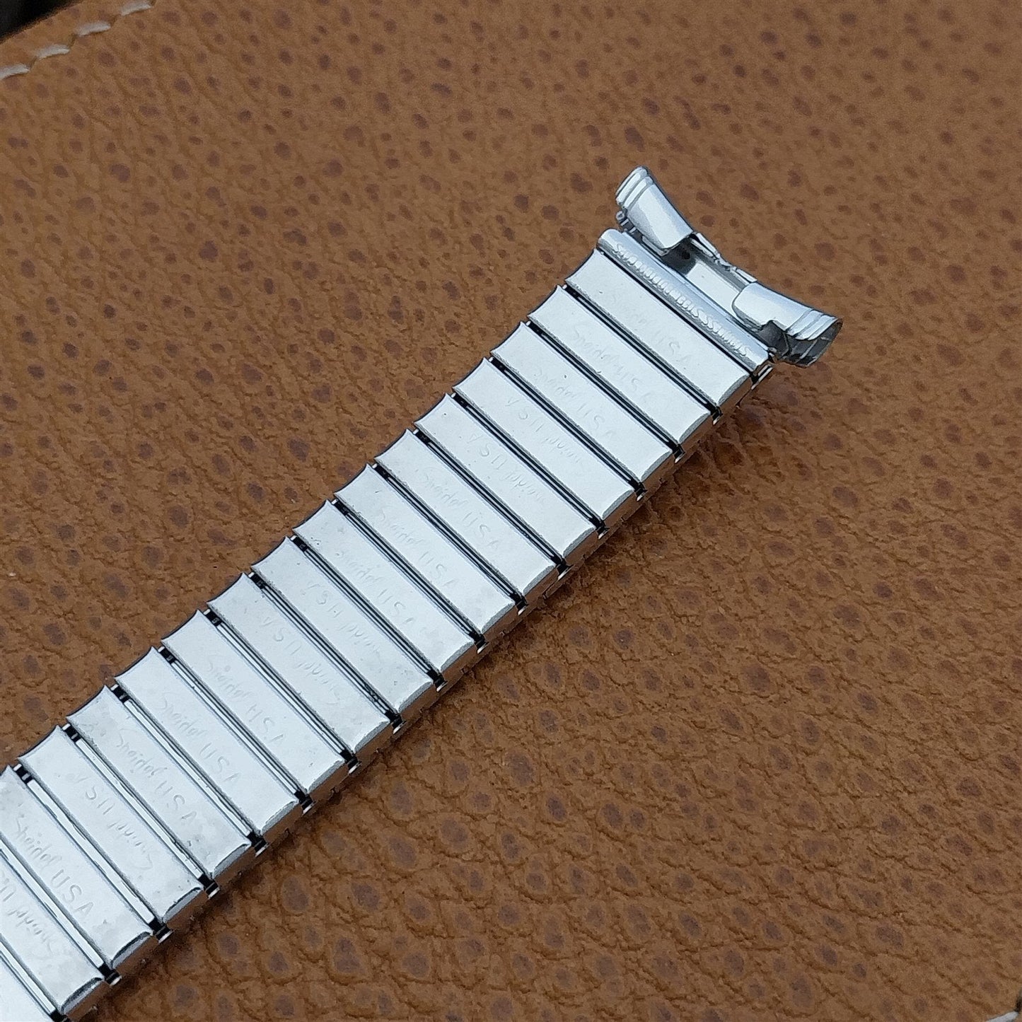 19mm 18mm White Gold Fill Classic Speidel Sun Valley Unused Vintage Watch Band