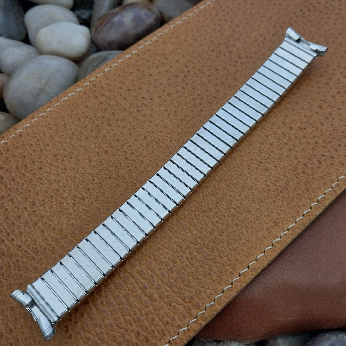 19mm 18mm White Gold Fill Classic Speidel Sun Valley Unused Vintage Watch Band