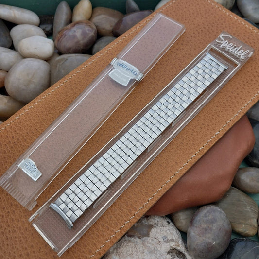 19mm 18mm Speidel Radial Stainless Steel Wide 1970s nos Unused Watch Band