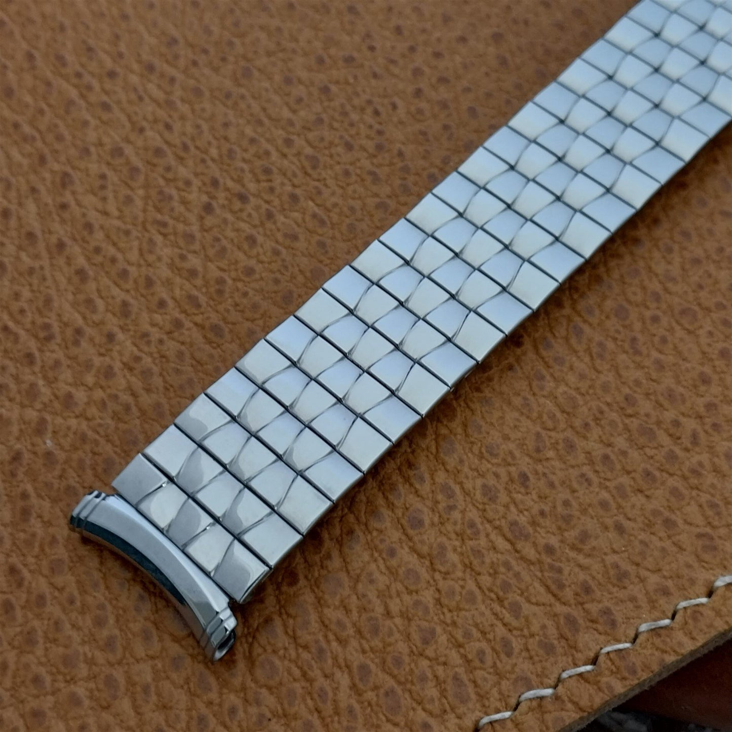 19mm 18mm Speidel Radial Stainless Steel Wide 1970s nos Unused Watch Band