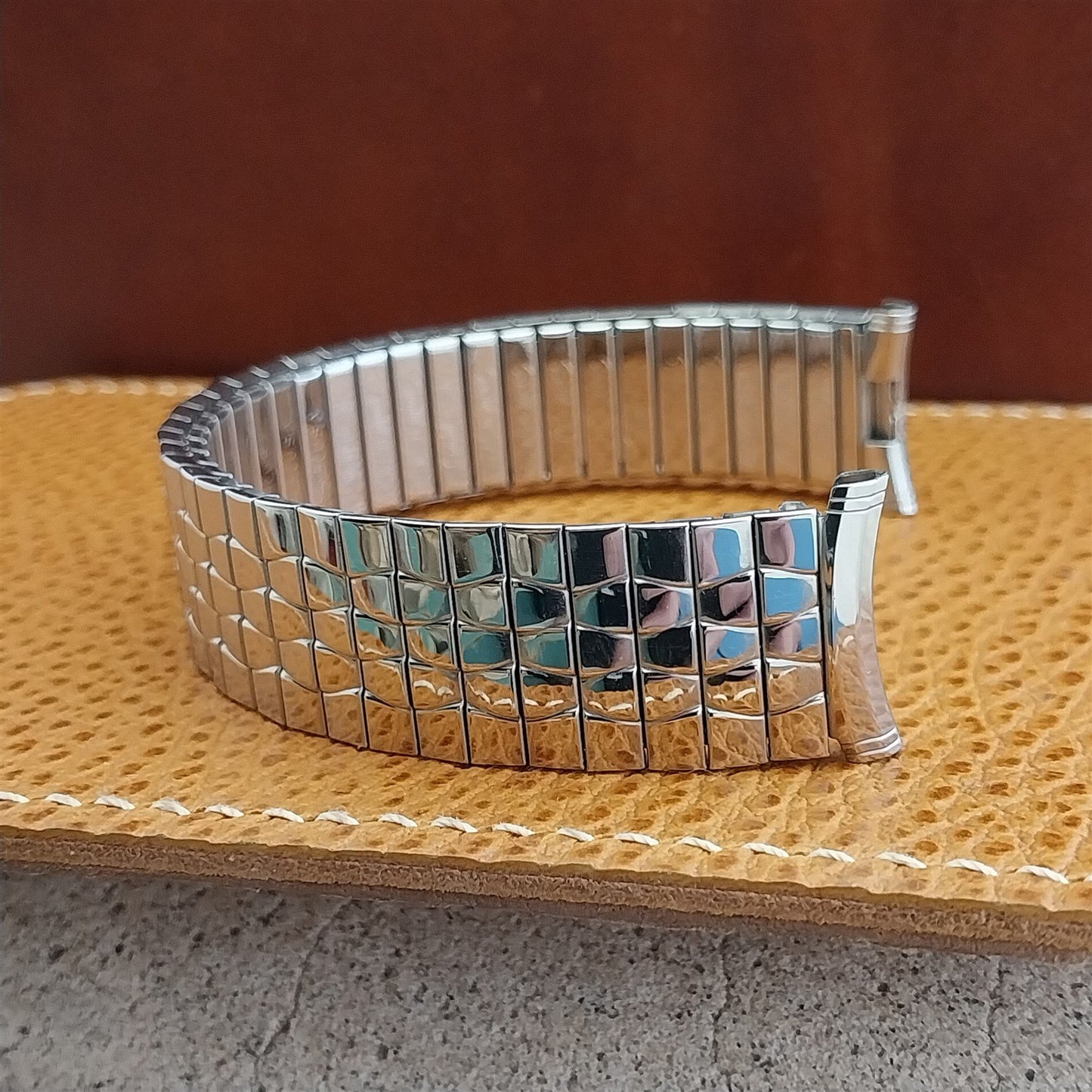 19mm 18mm Speidel Radial Stainless Steel Wide 1970s nos Unused Watch Band