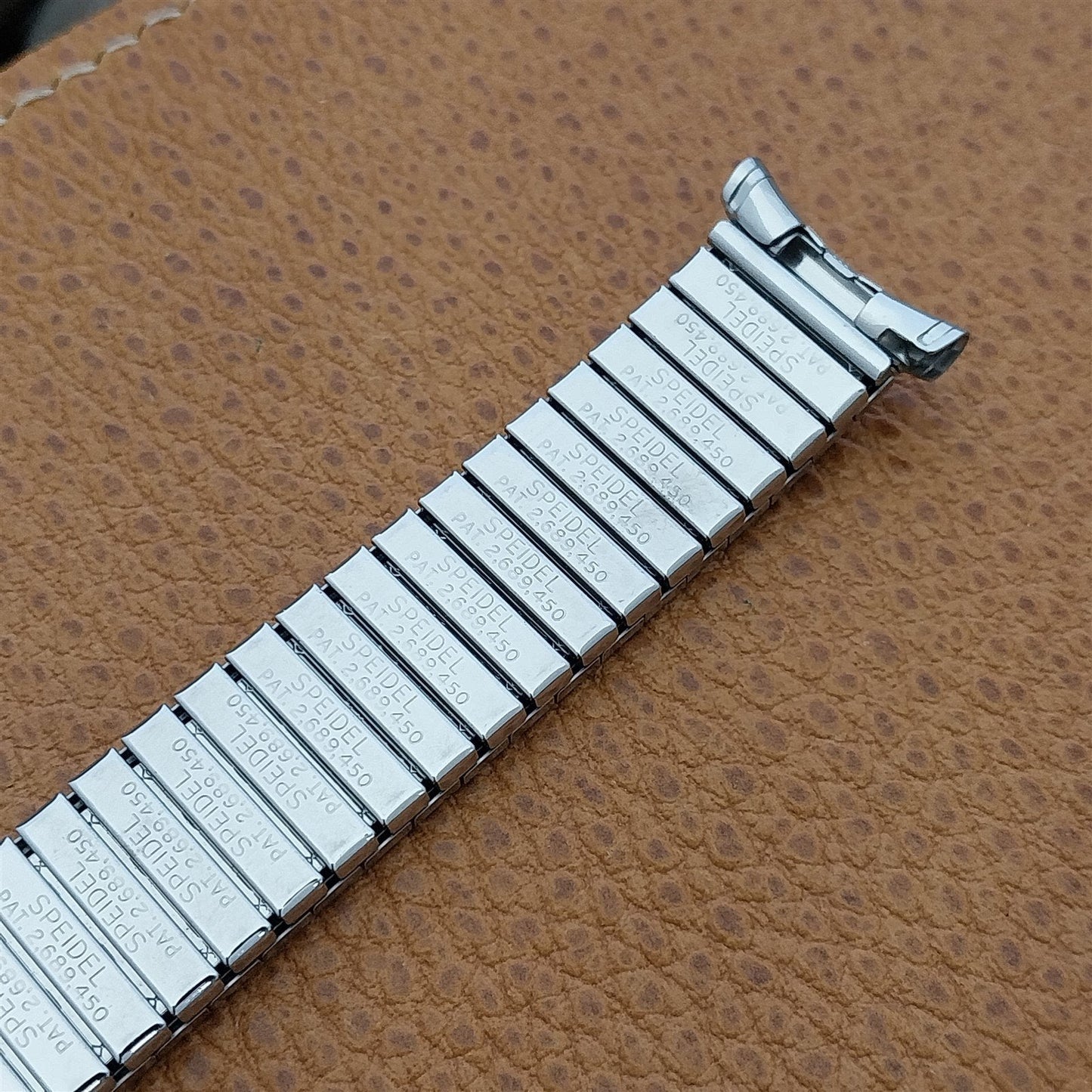 19mm 18mm 16mm Stainless Steel 1960s Speidel Fullback NOS Vintage Watch Band